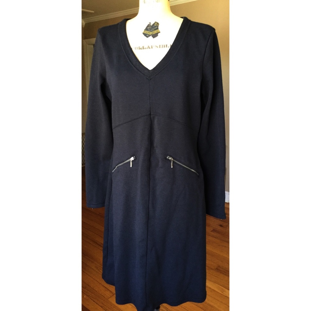 Athleta Ponte Celebration V Neck Dress L
